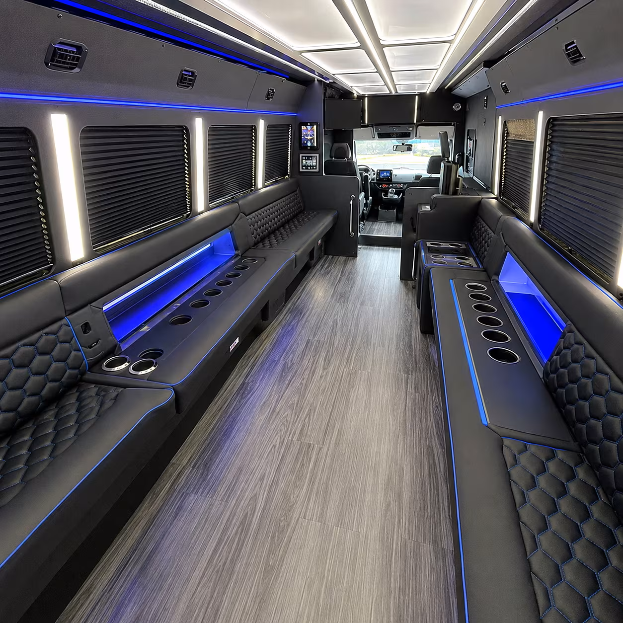 Fort Lauderdale Bachelor & Bachelorette Transportation party bus interior