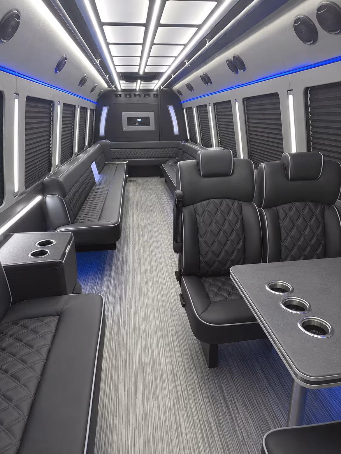 Fort Lauderdale Birthday, Sweet 16, & Quinceañera Transportation party bus interior