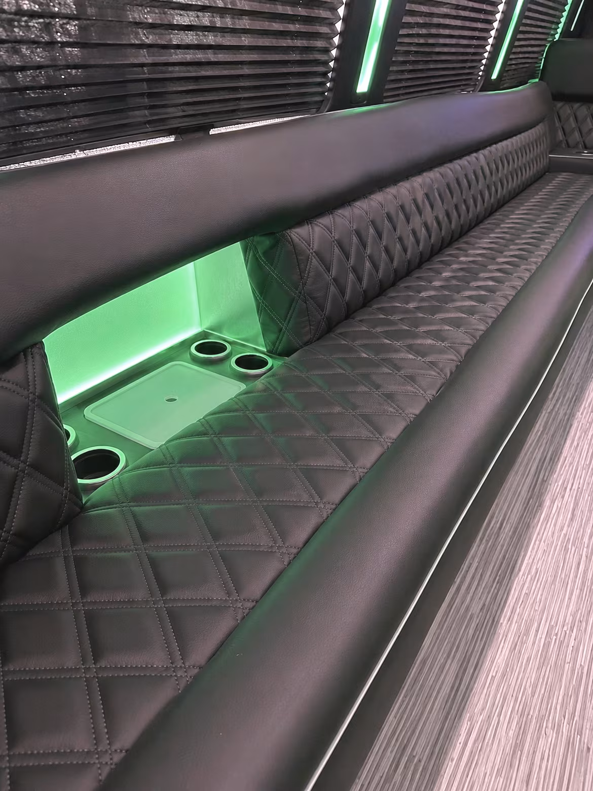 Fort Lauderdale Sporting Event Transportation party bus interior