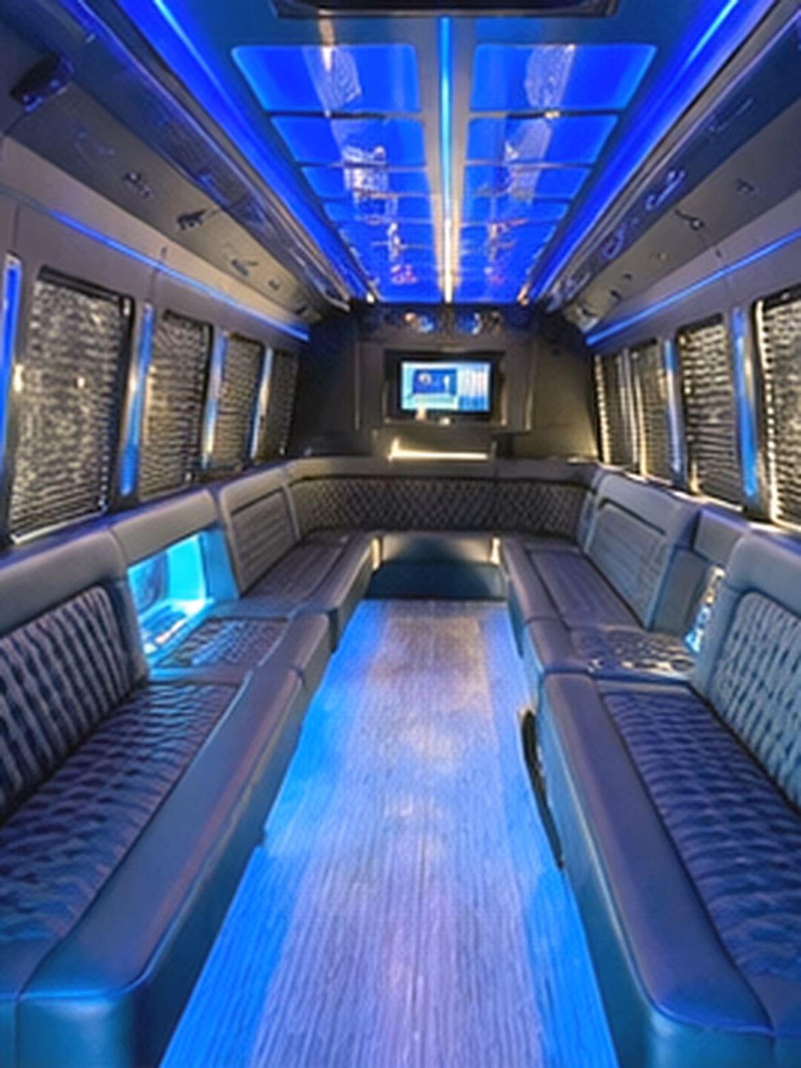 Fort Lauderdale Wedding Transportation party bus interior