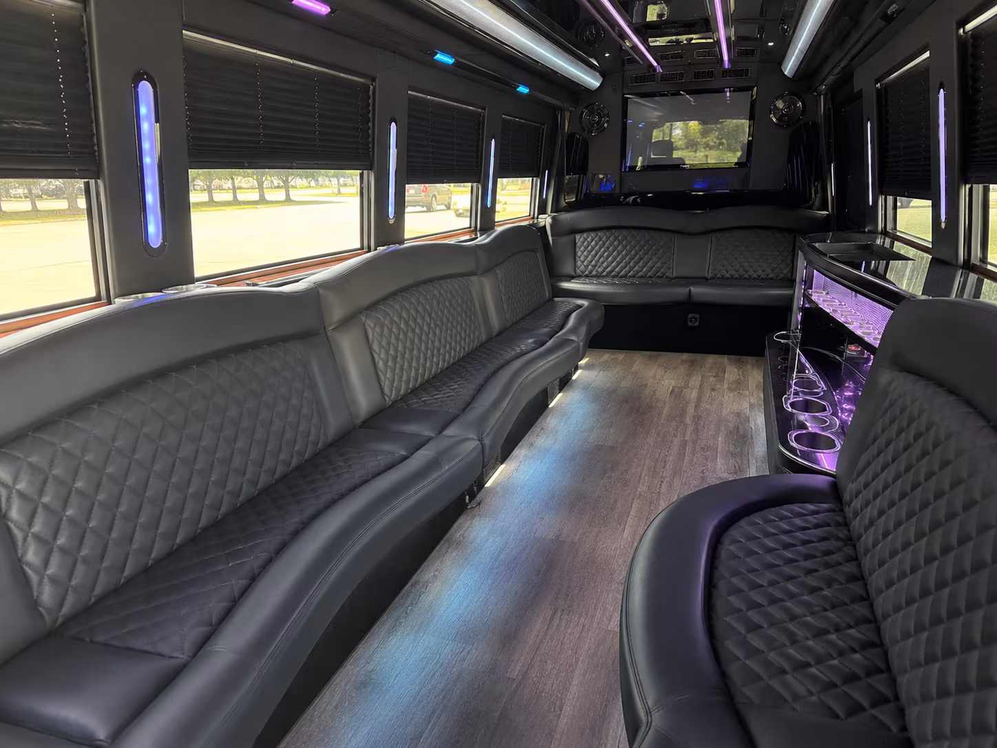 Fort Lauderdale Wedding Transportation onboard seating
