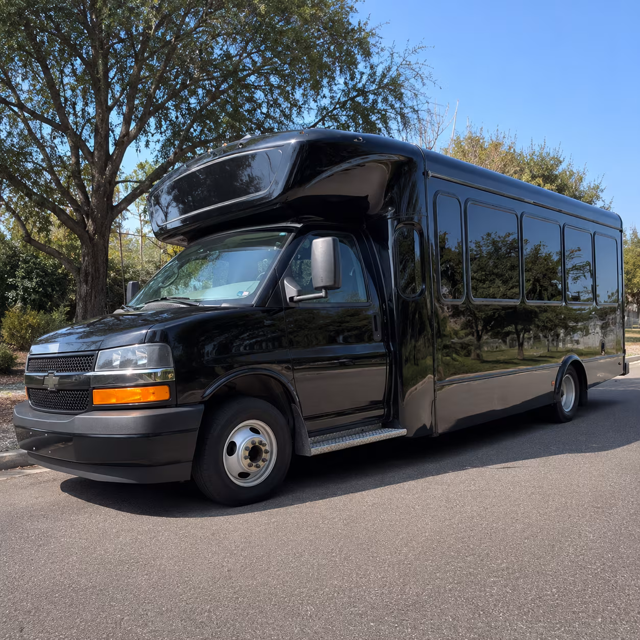 Interior of a party bus rental serving Fort Lauderdale